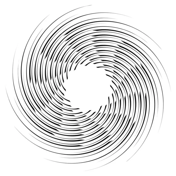Espiral Giro Radial Remolino Giro Circular Vector Ilustración Girar Efecto — Vector de stock