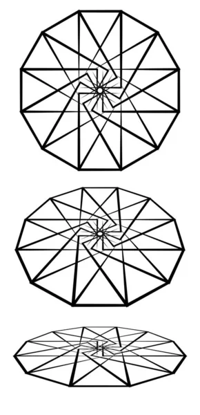 Espirales Remolinos Giros Perspectiva Ilustración Vectores Espirales — Archivo Imágenes Vectoriales