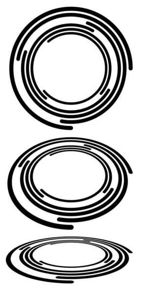 Spirales Tourbillons Tourbillons Perspective Illustration Vectorielle Spirale — Image vectorielle