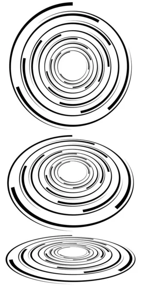 Espirais Redemoinhos Rodopios Perspectiva Ilustração Vetorial Espiral — Vetor de Stock