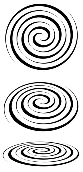 Spirals Swirls Twirls Perspective Spiral Vector Illustration — Stock Vector