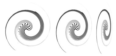 Perspektifte girdaplar, girdaplar, girdaplar. Spiral vektör çizimi