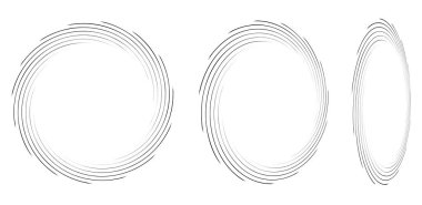 Perspektifte girdaplar, girdaplar, girdaplar. Spiral vektör çizimi