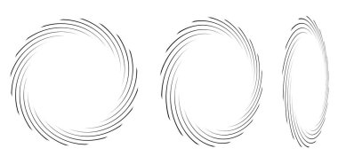 Perspektifte girdaplar, girdaplar, girdaplar. Spiral vektör çizimi