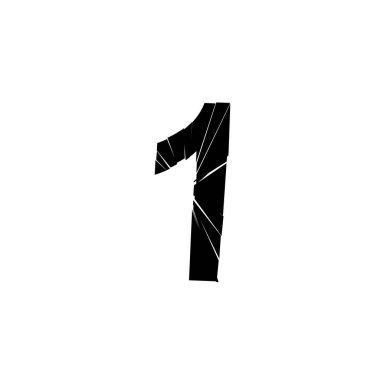 Tam İngiliz alfabesi - ABC düşük ve büyük harfli çatlak, kırık, parçalanma etkisi 