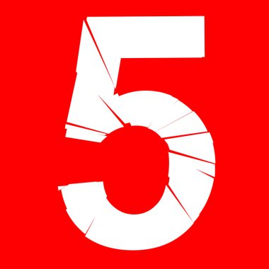 Tam İngiliz alfabesi - ABC düşük ve büyük harfli çatlak, kırık, parçalanma etkisi 