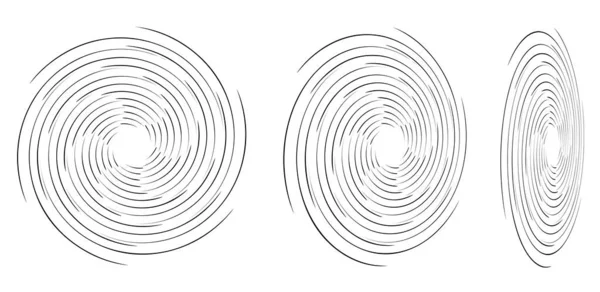 Spiraler Virvlar Virvlar Perspektiv Spiralvektorillustration — Stock vektor