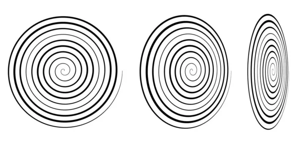 Espirais Redemoinhos Rodopios Perspectiva Ilustração Vetorial Espiral — Vetor de Stock