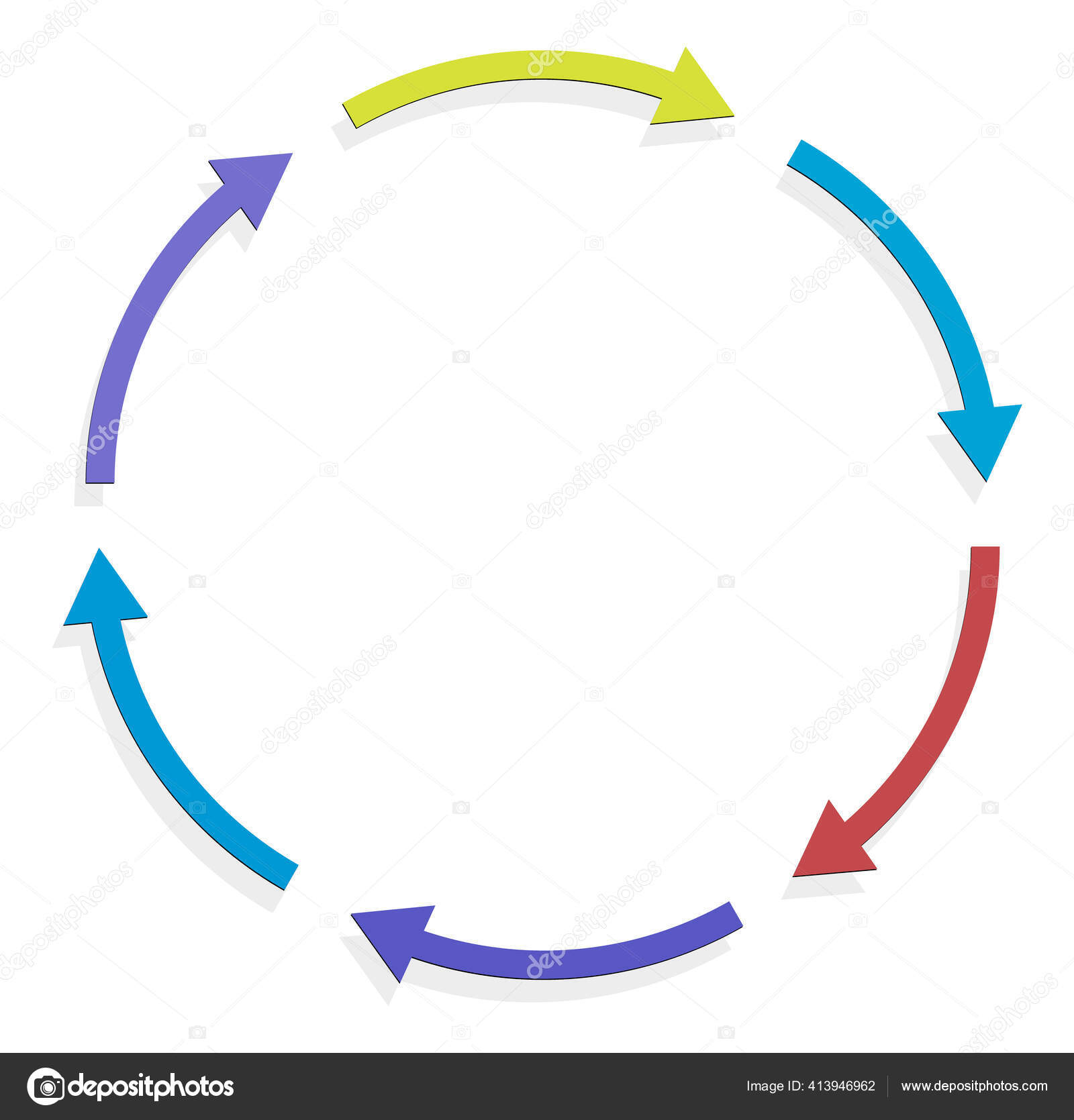 Cycle Cyclical Arrows Circular Concentric Radial Cursor Vector ...