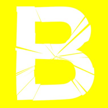 Tam İngiliz alfabesi - ABC düşük ve büyük harfli çatlak, kırık, parçalanma etkisi 