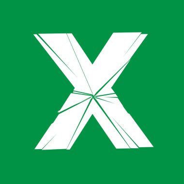 Tam İngiliz alfabesi - ABC düşük ve büyük harfli çatlak, kırık, parçalanma etkisi 