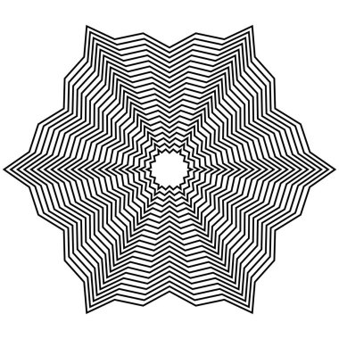 Renkli motifler, soyut şekiller vektör. Dairesel desen elemanları. Geometrik sanat vektör çizimi. Basit, basit mandalalar.