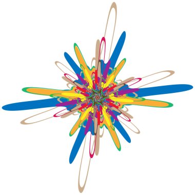 Renkli motifler, soyut şekiller vektör. Dairesel desen elemanları. Geometrik sanat vektör çizimi. Basit, basit mandalalar.