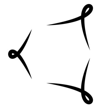 Soyut siyah-beyaz dairesel, daire şeklinde, mandala-motif klip-sanat, tasarım elementi. Radikal, yayıcı, eşmerkezli mandala, motif tasarım elementi. Geometrik dairesel dekorasyon, süsleme vektörü çizimi