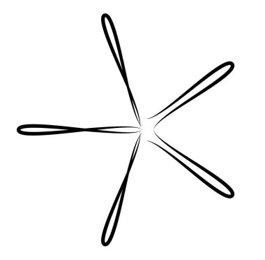 Soyut siyah-beyaz dairesel, daire şeklinde, mandala-motif klip-sanat, tasarım elementi. Radikal, yayıcı, eşmerkezli mandala, motif tasarım elementi. Geometrik dairesel dekorasyon, süsleme vektörü çizimi