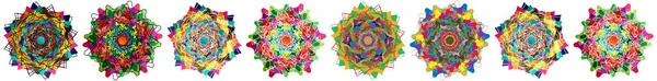 Barevné Motivy Abstraktní Vektor Tvarů Prvky Kruhového Vzoru Geometrické Umění — Stockový vektor