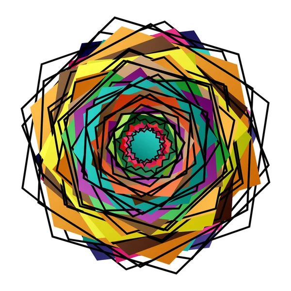 Kolorowe Motywy Abstrakcyjne Kształty Wektor Okrągłe Elementy Wzoru Ilustracja Wektora — Wektor stockowy