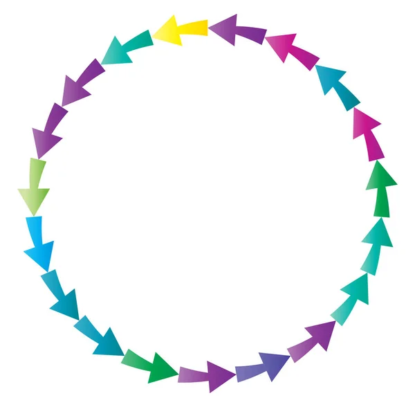 Cycles Flèches Cycliques Curseur Circulaire Concentrique Radial Illustration Vectorielle Graphique — Image vectorielle