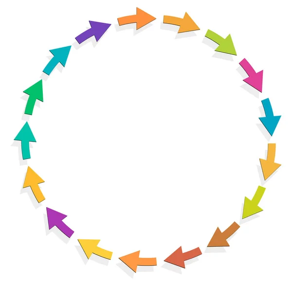 Cycles Flèches Cycliques Curseur Circulaire Concentrique Radial Illustration Vectorielle Graphique — Image vectorielle