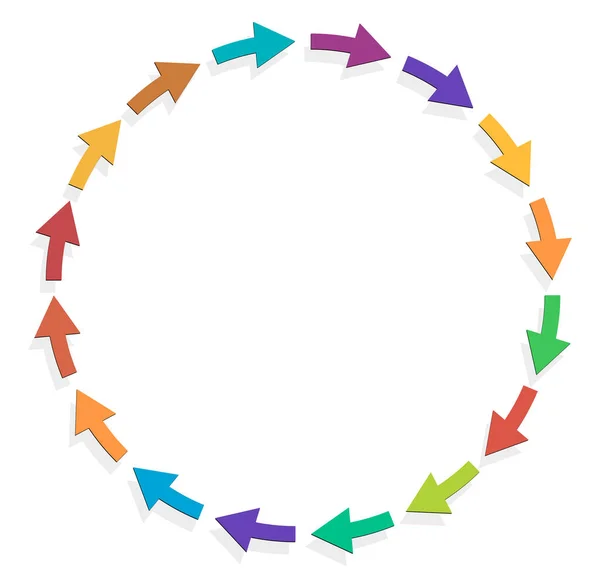 Cycles Flèches Cycliques Curseur Circulaire Concentrique Radial Illustration Vectorielle Graphique — Image vectorielle