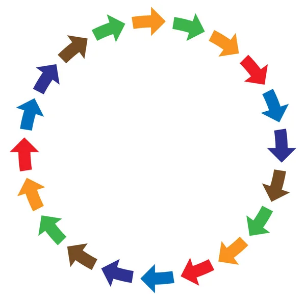 Siklus Dan Siklus Panah Circular Concentric Radial Cursor Vector Illustration - Stok Vektor