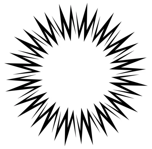 Abstrait Noir Blanc Circulaire Cercle Mandala Motif Clip Art Élément — Image vectorielle