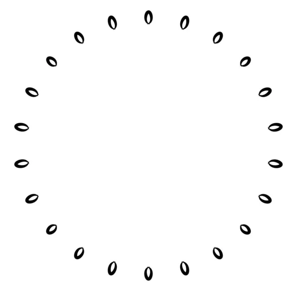摘要黑白圆形 圆形曼陀罗图案剪贴画 设计元素 径向的 辐射状的 同心的曼陀罗 图案设计元素 几何圆形装饰 装饰矢量插图 — 图库矢量图片