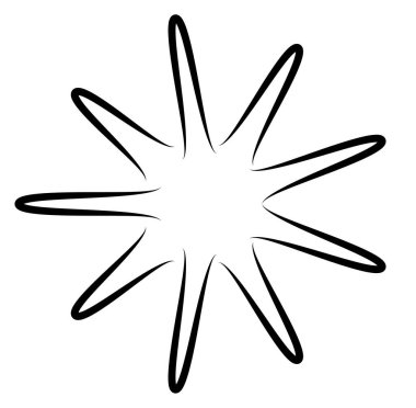 Soyut siyah-beyaz dairesel, daire şeklinde, mandala-motif klip-sanat, tasarım elementi. Radikal, yayıcı, eşmerkezli mandala, motif tasarım elementi. Geometrik dairesel dekorasyon, süsleme vektörü çizimi