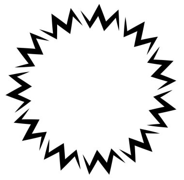 Soyut siyah-beyaz dairesel, daire şeklinde, mandala-motif klip-sanat, tasarım elementi. Radikal, yayıcı, eşmerkezli mandala, motif tasarım elementi. Geometrik dairesel dekorasyon, süsleme vektörü çizimi