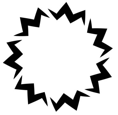 Soyut siyah-beyaz dairesel, daire şeklinde, mandala-motif klip-sanat, tasarım elementi. Radikal, yayıcı, eşmerkezli mandala, motif tasarım elementi. Geometrik dairesel dekorasyon, süsleme vektörü çizimi