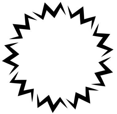 Soyut siyah-beyaz dairesel, daire şeklinde, mandala-motif klip-sanat, tasarım elementi. Radikal, yayıcı, eşmerkezli mandala, motif tasarım elementi. Geometrik dairesel dekorasyon, süsleme vektörü çizimi