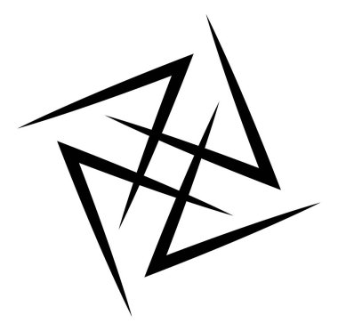 Soyut siyah-beyaz dairesel, daire şeklinde, mandala-motif klip-sanat, tasarım elementi. Radikal, yayıcı, eşmerkezli mandala, motif tasarım elementi. Geometrik dairesel dekorasyon, süsleme vektörü çizimi