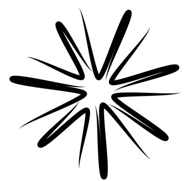 Soyut siyah-beyaz dairesel, daire şeklinde, mandala-motif klip-sanat, tasarım elementi. Radikal, yayıcı, eşmerkezli mandala, motif tasarım elementi. Geometrik dairesel dekorasyon, süsleme vektörü çizimi