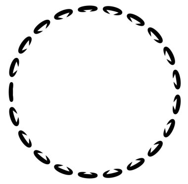 Soyut siyah-beyaz dairesel, daire şeklinde, mandala-motif klip-sanat, tasarım elementi. Radikal, yayıcı, eşmerkezli mandala, motif tasarım elementi. Geometrik dairesel dekorasyon, süsleme vektörü çizimi