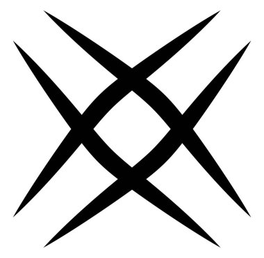 Soyut siyah-beyaz dairesel, daire şeklinde, mandala-motif klip-sanat, tasarım elementi. Radikal, yayıcı, eşmerkezli mandala, motif tasarım elementi. Geometrik dairesel dekorasyon, süsleme vektörü çizimi