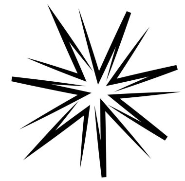 Soyut siyah-beyaz dairesel, daire şeklinde, mandala-motif klip-sanat, tasarım elementi. Radikal, yayıcı, eşmerkezli mandala, motif tasarım elementi. Geometrik dairesel dekorasyon, süsleme vektörü çizimi