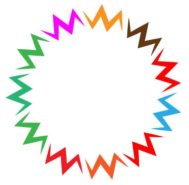 soyut renkli çok renkli dairesel, eşmerkezli ve radyal, yayılan mandala, motif klip- sanat, logo, sembol vektör çizimi