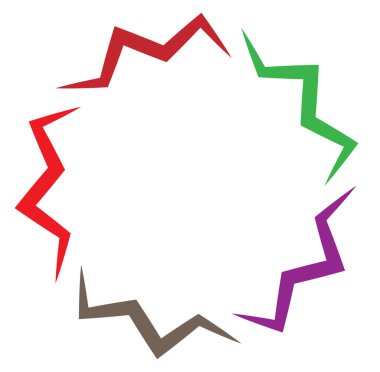 soyut renkli çok renkli dairesel, eşmerkezli ve radyal, yayılan mandala, motif klip- sanat, logo, sembol vektör çizimi