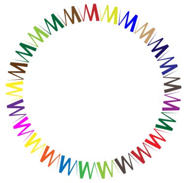 soyut renkli çok renkli dairesel, eşmerkezli ve radyal, yayılan mandala, motif klip- sanat, logo, sembol vektör çizimi