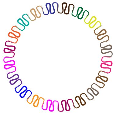 soyut renkli çok renkli dairesel, eşmerkezli ve radyal, yayılan mandala, motif klip- sanat, logo, sembol vektör çizimi