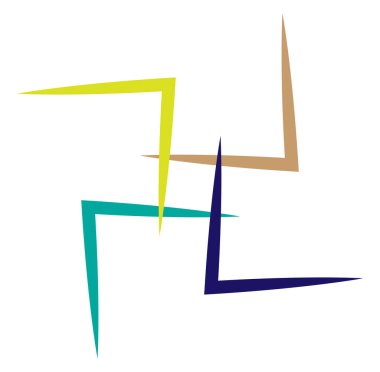 soyut renkli çok renkli dairesel, eşmerkezli ve radyal, yayılan mandala, motif klip- sanat, logo, sembol vektör çizimi