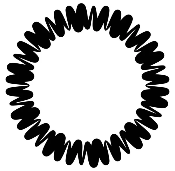 Absztrakt Fekete Fehér Körkörös Kör Alakú Mandala Motívum Klip Art — Stock Vector