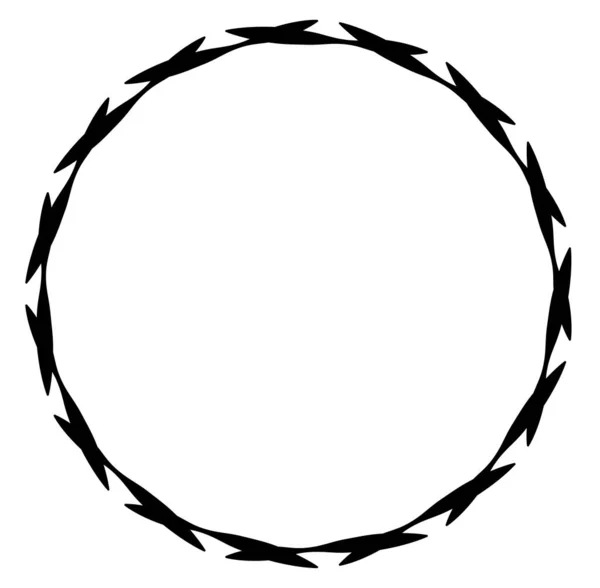 Resumen Circular Blanco Negro Círculo Mandala Motivo Clip Art Elemento — Archivo Imágenes Vectoriales