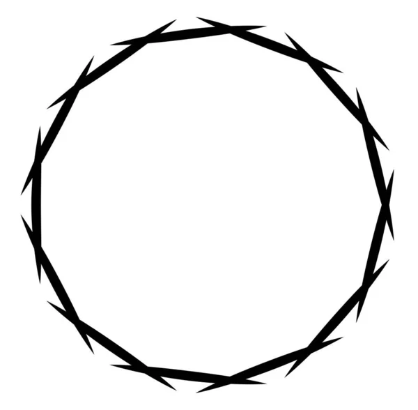 Abstrakt Svart Och Vitt Cirkulär Cirkel Mandala Motiv Clip Art — Stock vektor