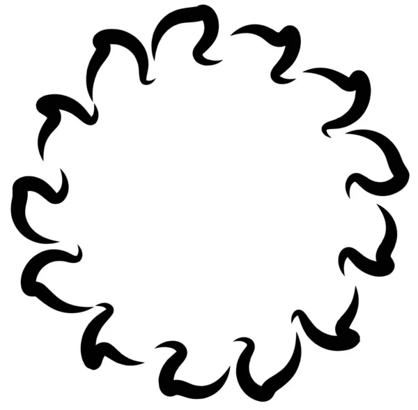 Αφηρημένη Μαύρο Και Άσπρο Κυκλικό Κύκλος Mandala Μοτίβο Κλιπ Τέχνη — Διανυσματικό Αρχείο