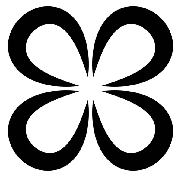 Abstraktes Schwarzweißes Kreisförmiges Kreisförmiges Mandala Motiv Clip Art Gestaltungselement Radiales — Stockvektor