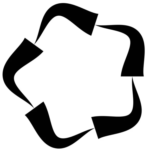 Abstract Zwart Wit Circulair Cirkel Mandala Motief Clip Art Design — Stockvector