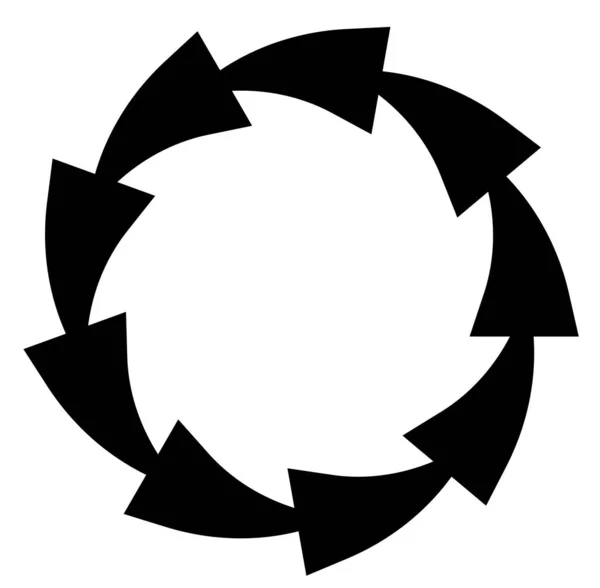 Abstrakt Svart Och Vitt Cirkulär Cirkel Mandala Motiv Clip Art — Stock vektor