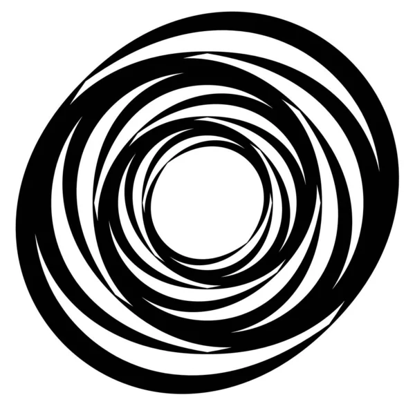 Abstrato Preto Branco Circular Círculo Mandala Motivo Clip Art Elemento — Vetor de Stock