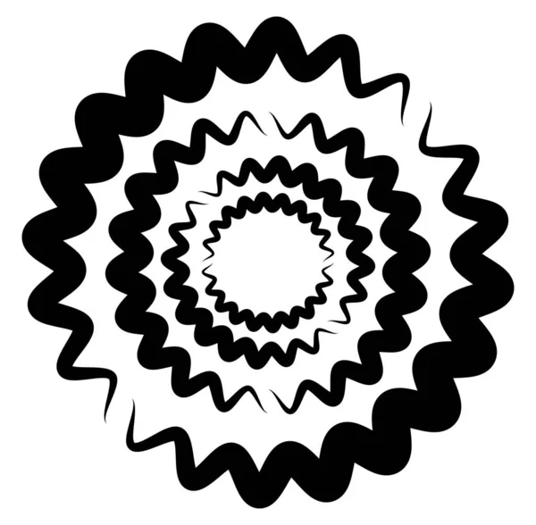 Abstrato Preto Branco Circular Círculo Mandala Motivo Clip Art Elemento — Vetor de Stock